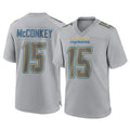 LA.Chargers #15 Ladd McConkey Player Gray Atmosphere Fashion Home Game Qdoa Stitched Jerseys
