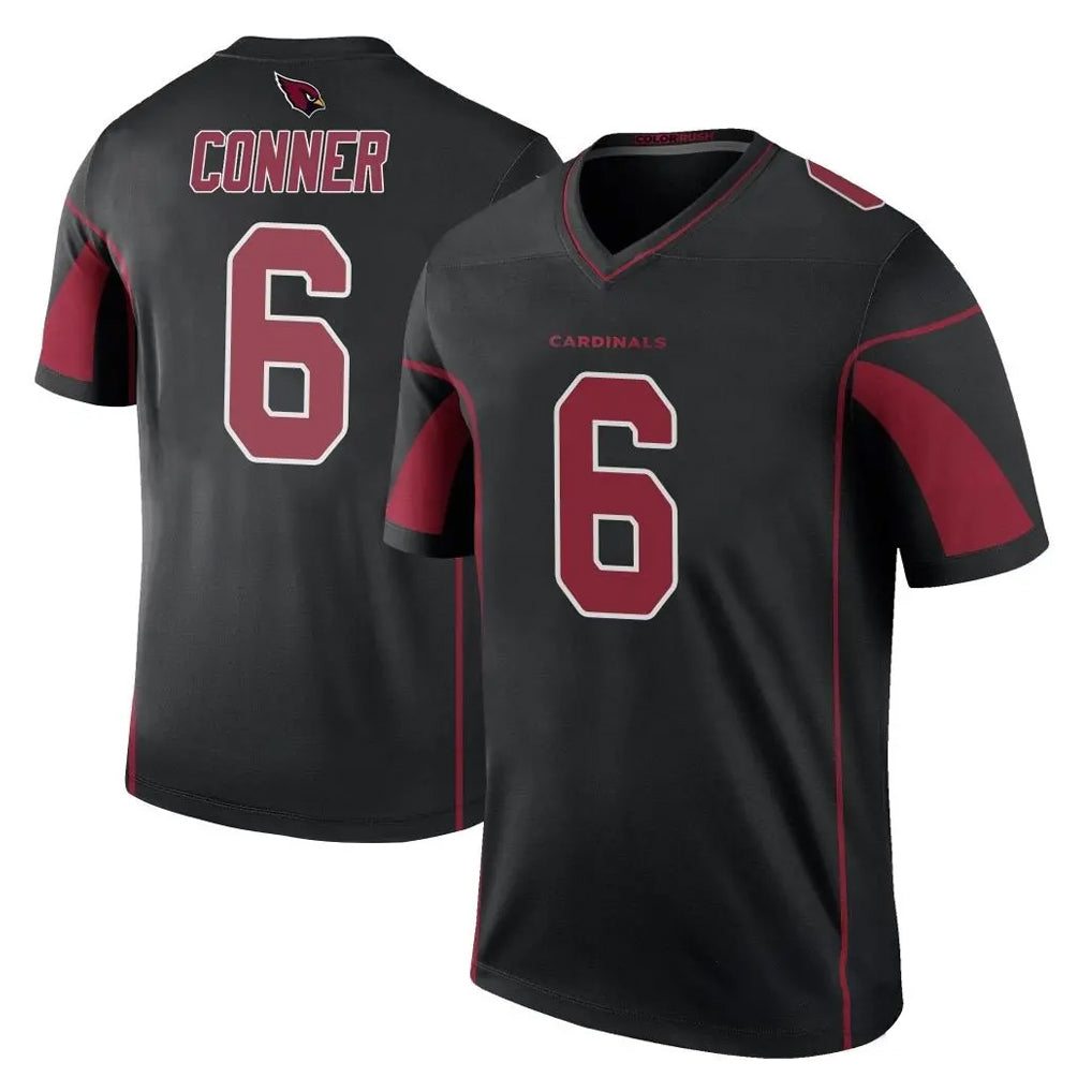A.Cardinals #6 James Conner Player Black Color Rush Vapor Limited Untouchable Qdoa Stitched Jerseys