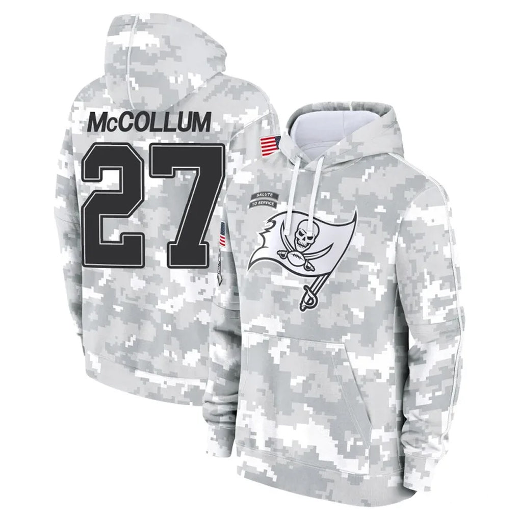 TB.Buccaneers #27 Zyon McCollum Player Arctic Camo Limited Salute to Service Pullover Hoodies Game Qdoa Stitched Jerseys