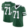 NY.Jets #71 Josh Myers Player Green Legacy Limited Vapor F.U.S.E. Home Game Qdoa Stitched Jerseys