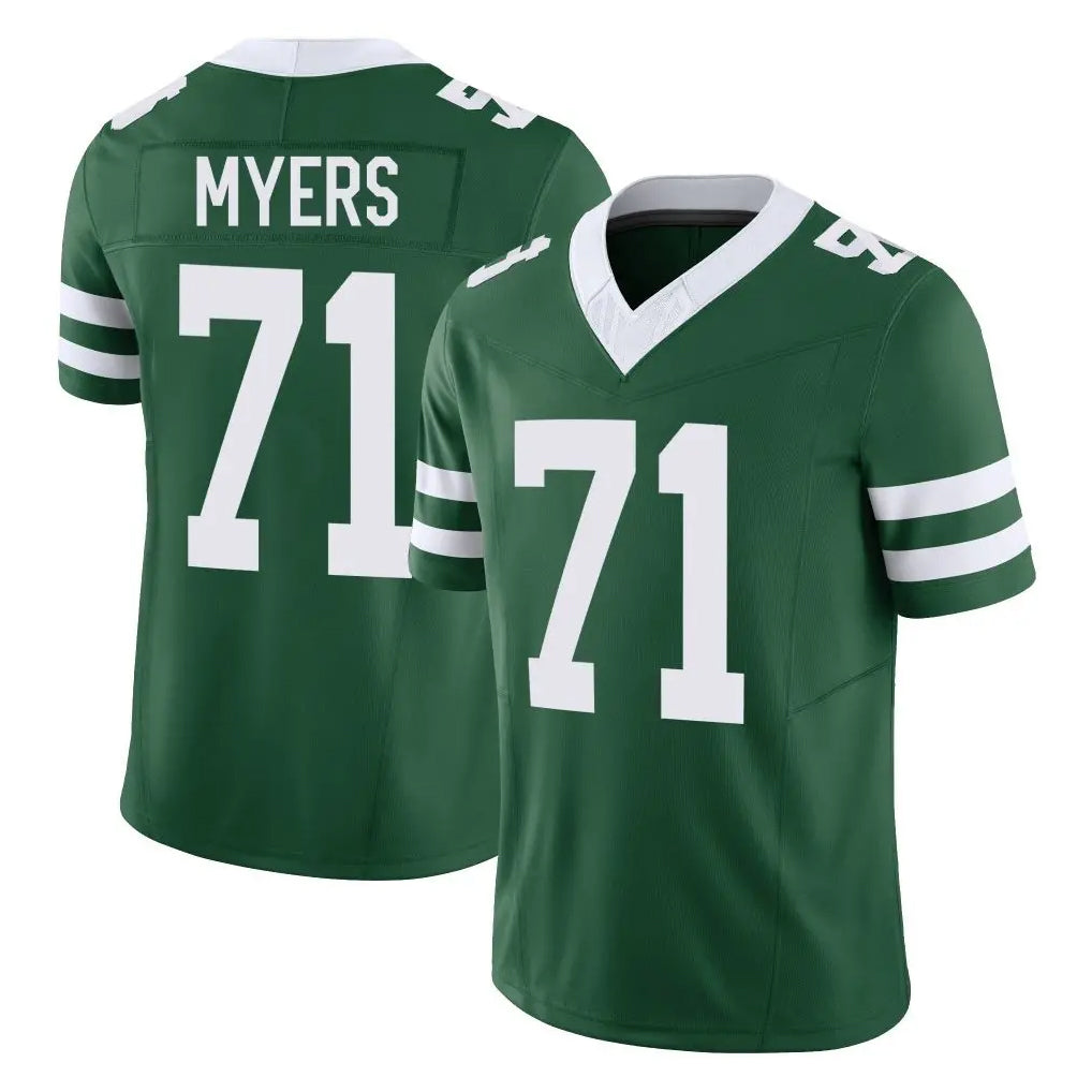 NY.Jets #71 Josh Myers Player Green Legacy Limited Vapor F.U.S.E. Home Game Qdoa Stitched Jerseys