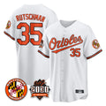 B.Orioles #35 Adley Rutschman Player White 30th Anniversary of 2131 Home Game Qdoa Stitched Jerseys