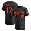 B.Orioles #17 Colton Cowser Player Black Limited Elite Home Game Qdoa Stitched Jerseys