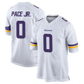 M.Vikings #0 Ivan Pace Jr. Player White Home Game Qdoa Stitched Jerseys