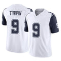 D.Cowboys #9 KaVontae Turpin Player White-Navy Limited Vapor F.U.S.E. Home Game Qdoa Stitched Jerseys