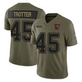 TB.Buccaneers #45 Josiah Trotte Player Olive 2025 Salute To Service Limited Home Game Qdoa Stitched Jerseys