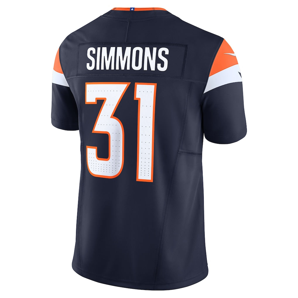 Qdoa D.Broncos #31 Justin Simmons Navy Vapor F.U.S.E. Limited Jersey
