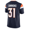 Qdoa D.Broncos #31 Justin Simmons Navy Vapor F.U.S.E. Limited Jersey