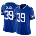 S.Seahawks #39 Ty Okada Player Royal Limited Throwback Vapor F.U.S.E. Home Game Qdoa Stitched Jerseys