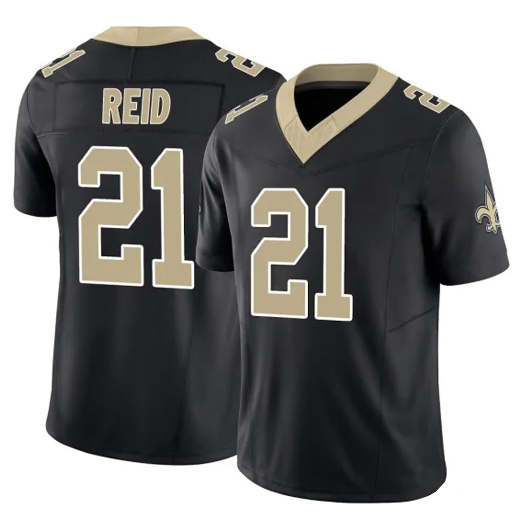 NO.Saints #21 Justin Reid Player Black Limited Vapor F.U.S.E. Home Game Qdoa Stitched Jerseys