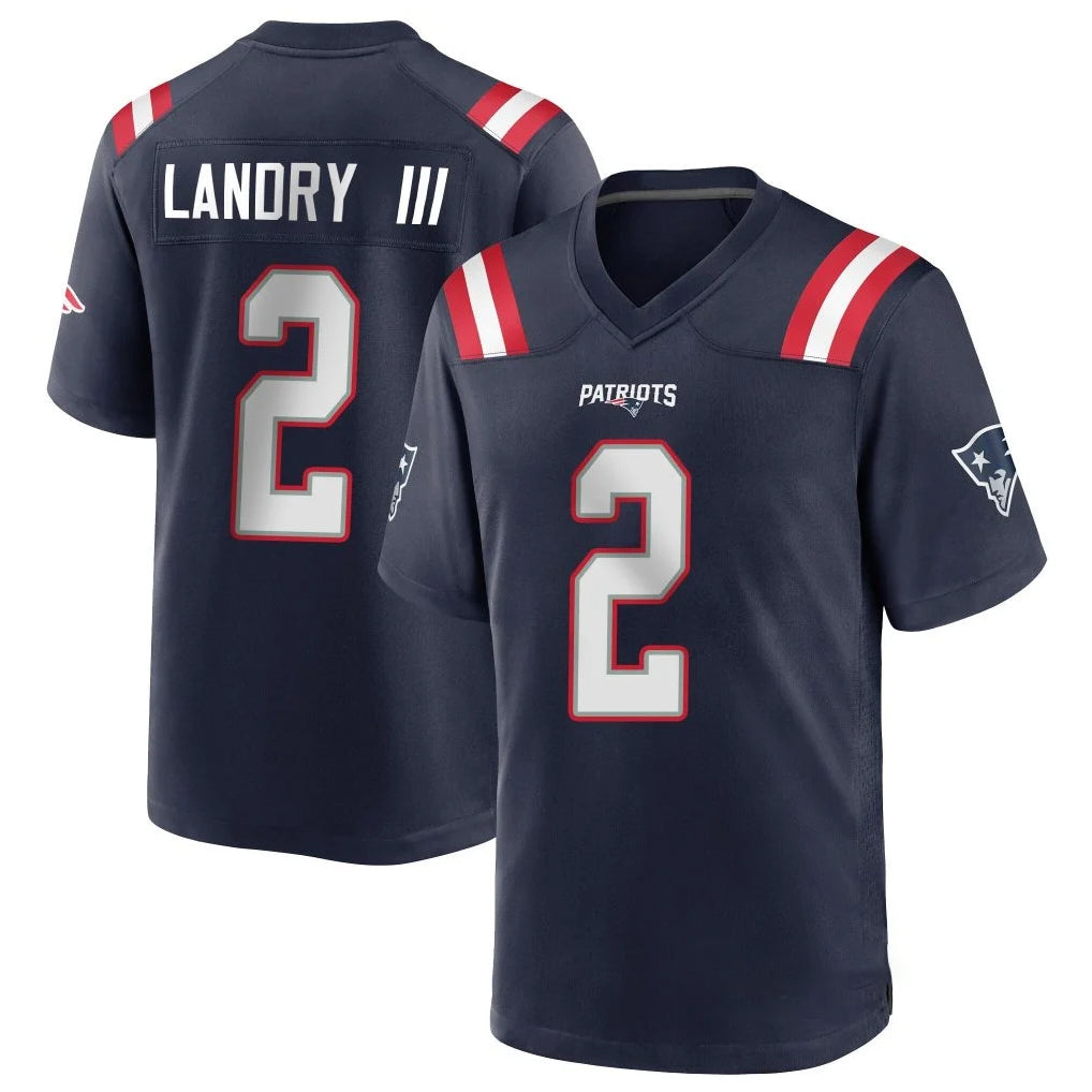 NE.Patriots #2 Harold Landry III Player Navy Home Game Qdoa Stitched Jerseys