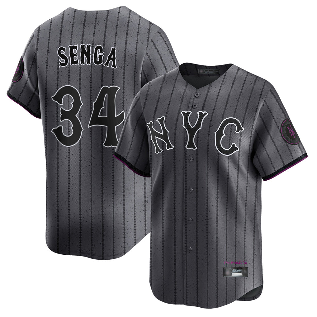 NY.Mets #34 Kodai Senga Player Gray City Connect Limited Qdoa Stitched Jerseys