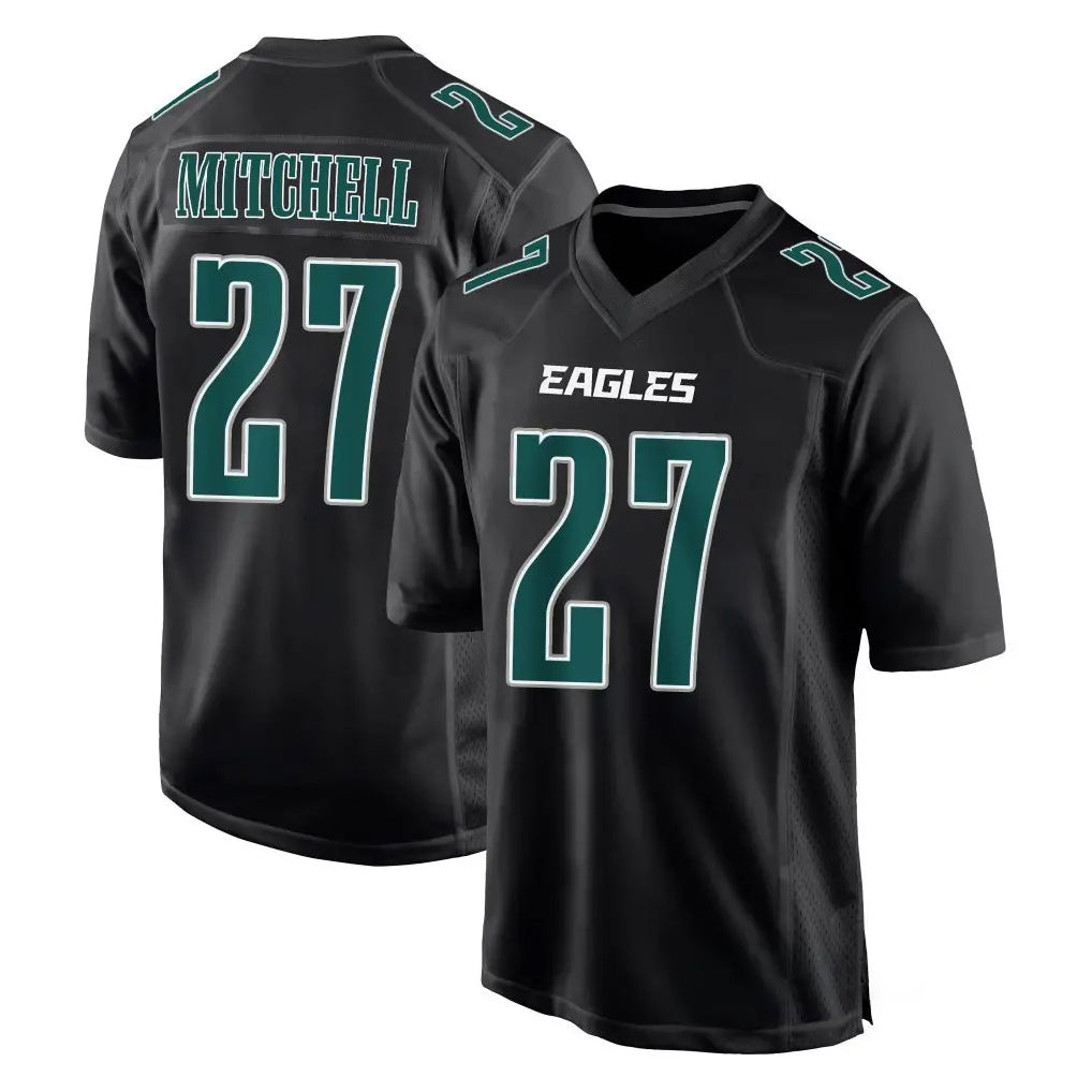 P.Eagles #27 Quinyon Mitchell Player Carbon Black Fashion Home Game Qdoa Stitched Jerseys
