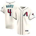 A.Diamondbacks #4 Ketel Marte Player Cream Limited Qdoa Stitched Jerseys