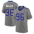 B.Bills #96 Deone Walker Player Gray Nickel City Home Game Qdoa Stitched Jerseys