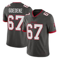 TB.Buccaneers #67 Luke Goedeke Player Pewter Limited Alternate Vapor Home Game Qdoa Stitched Jerseys