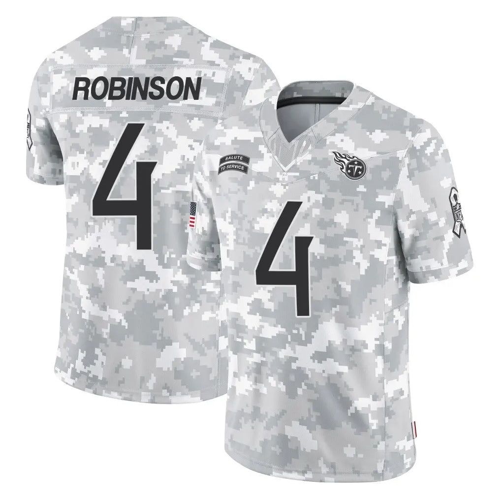 T.Titans #4 Wan'Dale Robinson Player Arctic Camo Limited Salute to Service Home Game Qdoa Stitched Jerseys