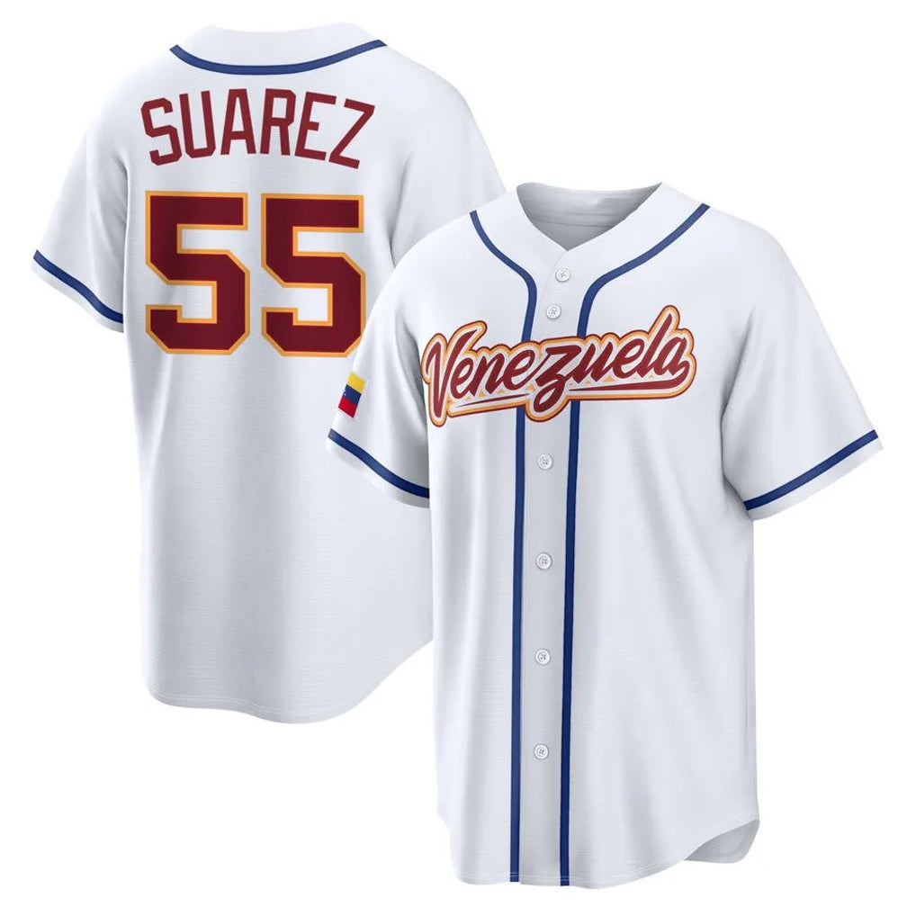 B.Red Sox #55 Ranger Suarez Player White 2026 World Classic Limited Home Game Qdoa Stitched Jerseys