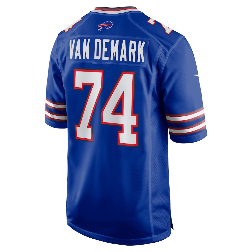 Qdoa B.Bills #74 Ryan Van Demark Royal Game Player Jersey