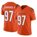 C.Bengals #97 Dexter Lawrence II Player Orange Vapor F.U.S.E. Limited Home Game Qdoa Stitched Jerseys