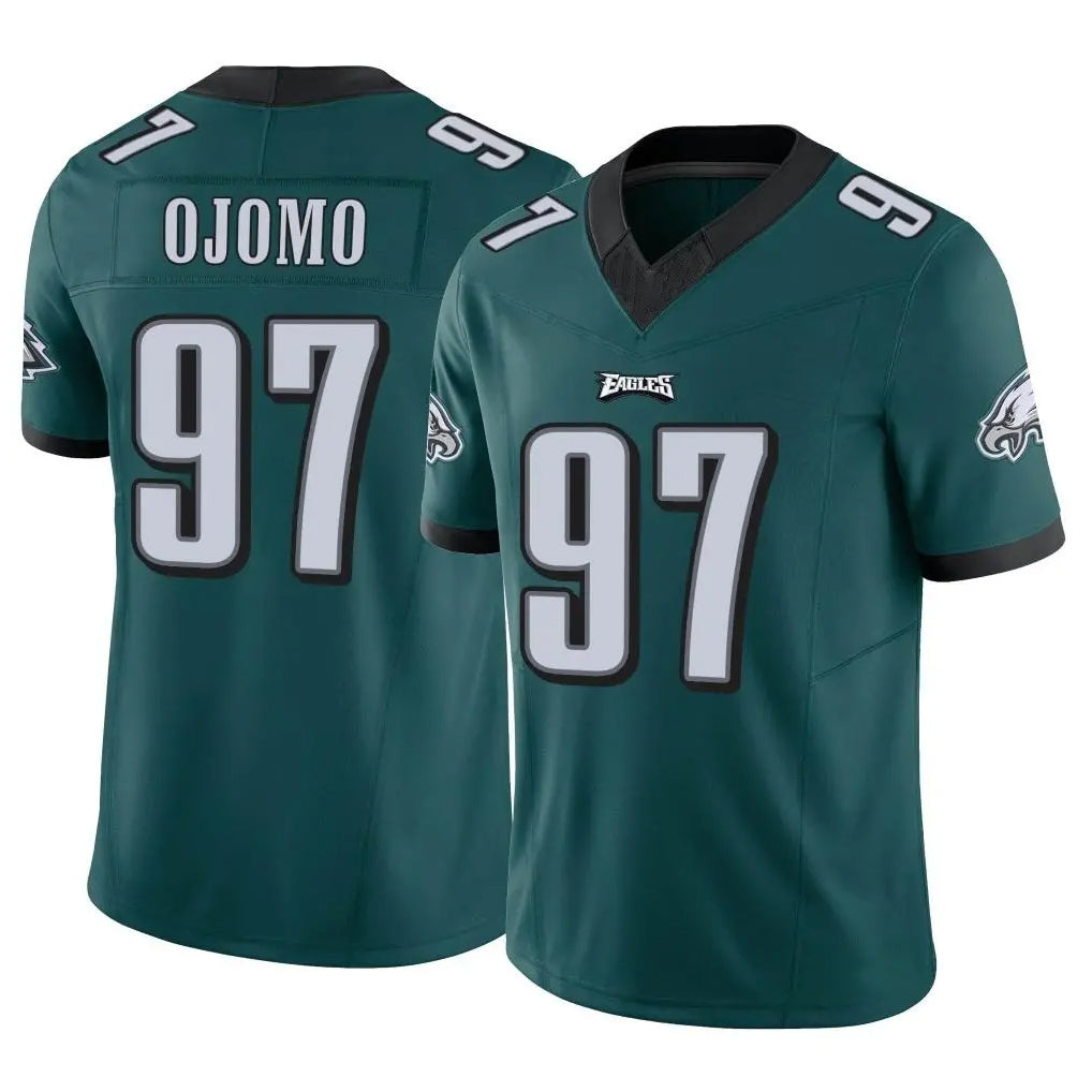 P.Eagles #97 Moro Ojomo Player Team Color Green Limited Vapor F.U.S.E. Home Game Qdoa Stitched Jerseys