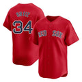 B.Red Sox #34 David Ortiz Player Red Limited Home Game Qdoa Stitched Jerseys