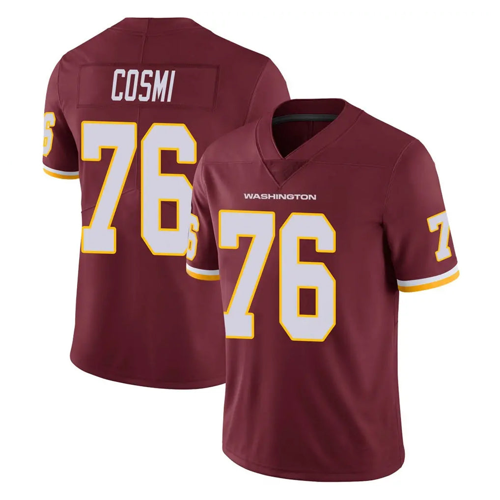 W.Commanders #76 Sam Cosmi Player Burgundy Limited Team Color Vapor Untouchable Home Game Qdoa Stitched Jerseys