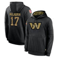 W.Commanders #17 Terry Mclaurin Player Black Salute to Service Performance Pullover Hoodies Home Game Qdoa Stitched Jerseys