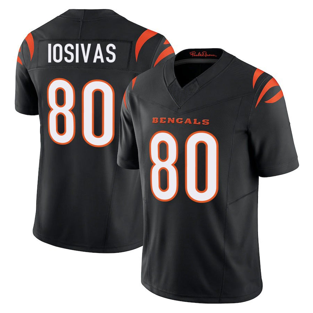 C.Bengals #80 Andrei Iosivas Player Black Vapor F.U.S.E. Limited Home Game Qdoa Stitched Jerseys