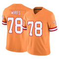 TB.Buccaneers #78 Tristan Wirfs Player Orange Limited Vapor F.U.S.E. Home Game Qdoa Stitched Jerseys