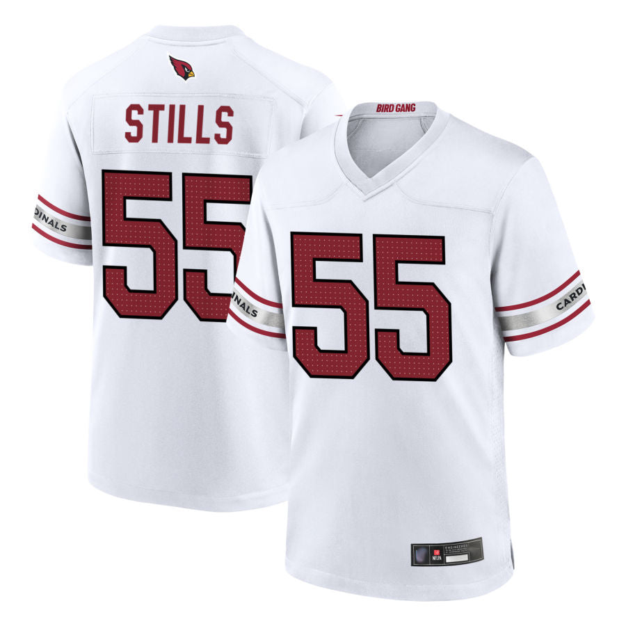 A.Cardinals #55 Dante Stills Player White Home Game Qdoa Stitched Jerseys