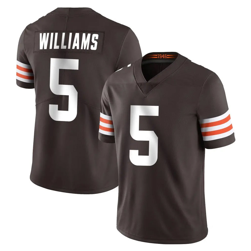 C.Browns #5 Quincy Williams Player Brown Color Vapor Untouchable Limited Home Game Qdoa Stitched Jerseys
