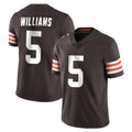 C.Browns #5 Quincy Williams Player Brown Color Vapor Untouchable Limited Home Game Qdoa Stitched Jerseys
