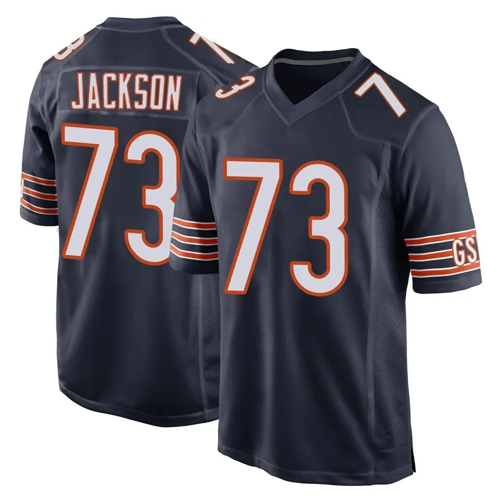 C.Bears #73 Jonah Jackson Player Navy Home Game Qdoa Stitched Jerseys
