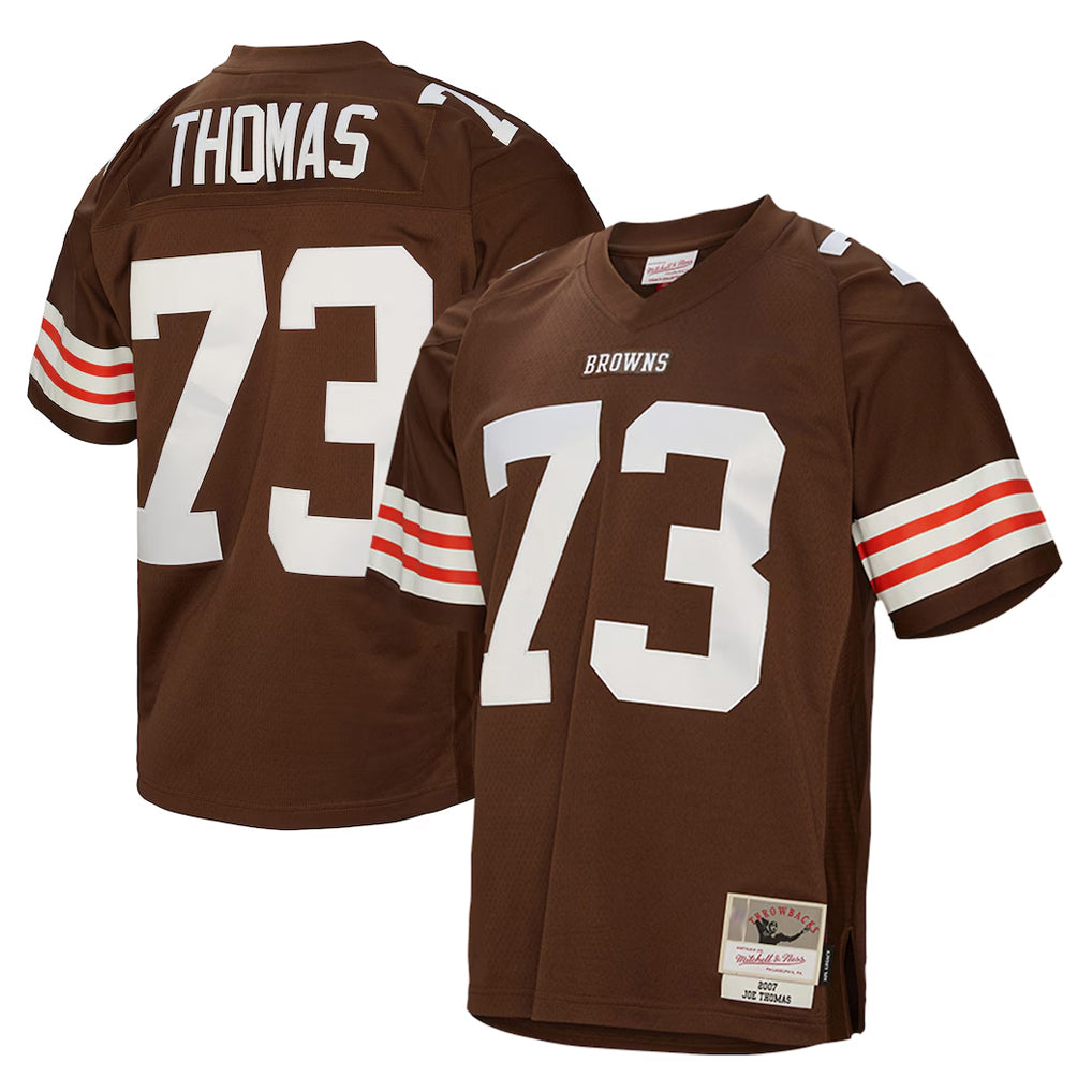 C.Browns #73 Joe Thomas Player Brown Mitchell & Ness 1963 Throwback Qdoa Stitched Jerseys