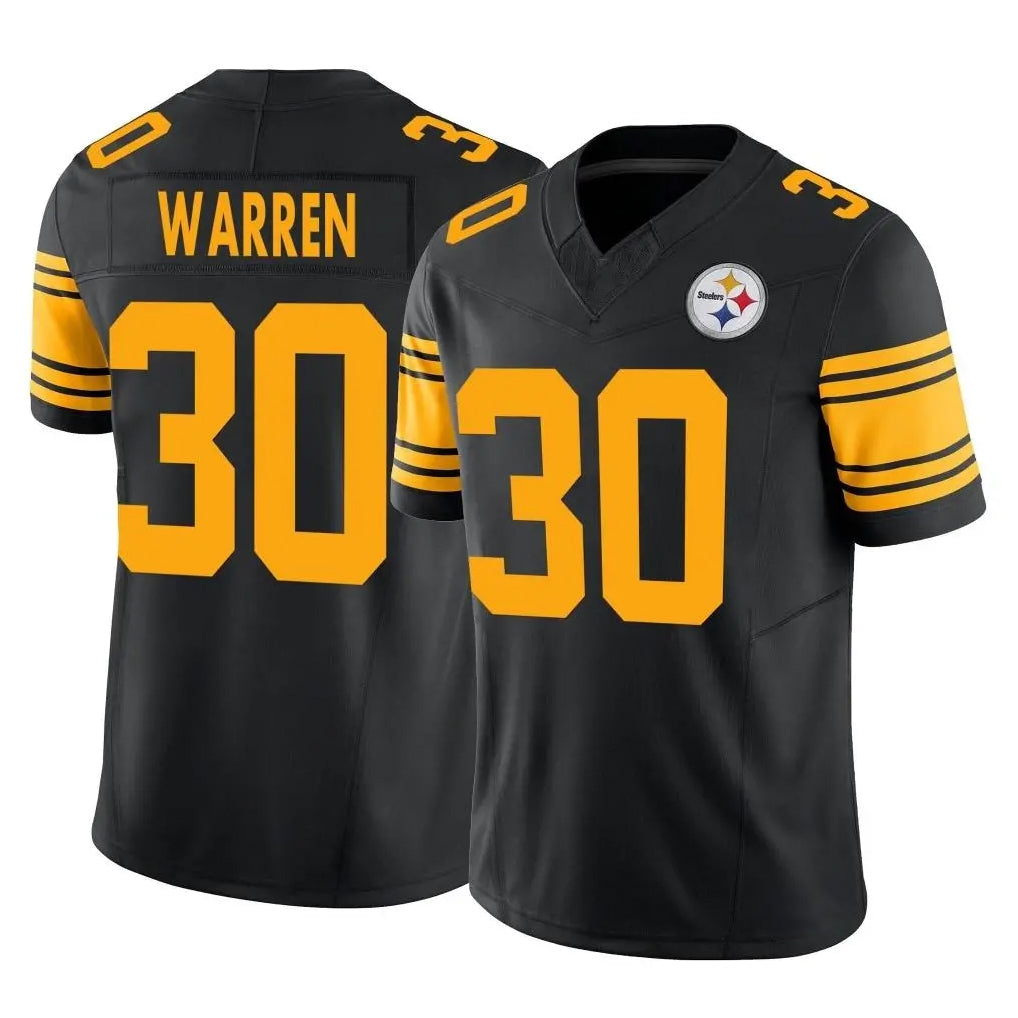 P.Steelers #30 Jaylen Warren Player Black Limited 2nd Alternate Vapor F.U.S.E. Home Game Qdoa Stitched Jerseys