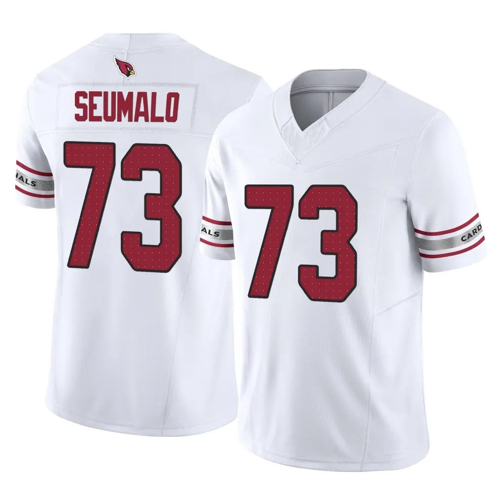 A.Cardinals #73 Isaac Seumalo Player White Vapor F.U.S.E. Limited Home Game Qdoa Stitched Jerseys