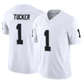 LV.Raiders #1 Tre Tucker Player White Limited Vapor F.U.S.E. Home Game Qdoa Stitched Jerseys