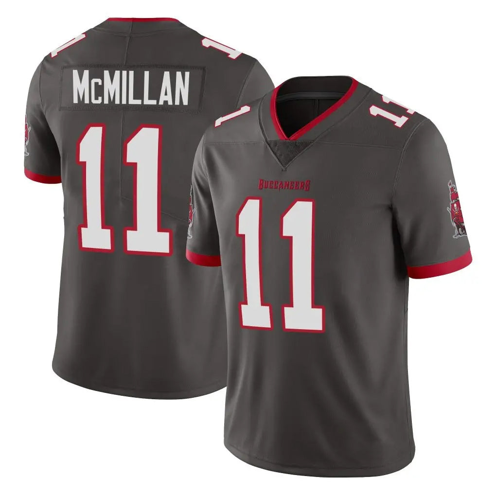 TB.Buccaneers #11 Jalen McMillan Player Pewter Limited Alternate Vapor Home Game Qdoa Stitched Jerseys