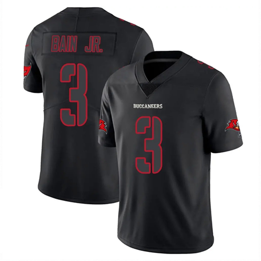 TB.Buccaneers #3 Rueben Bain Jr. Player Black Impact Limited Home Game Qdoa Stitched Jerseys