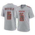 TB.Buccaneers #6 Baker Mayfield Player Gray Atmosphere Fashion Home Game Qdoa Stitched Jerseys