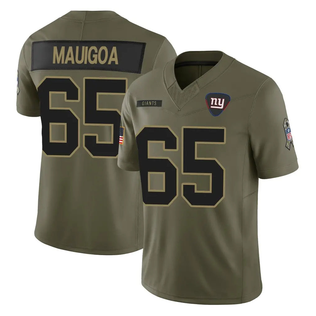NY.Giants #65 Francis Mauigoa Player Olive 2025 Salute To Service Limited Qdoa Stitched Jerseys