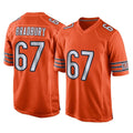 C.Bears #67 Garrett Bradbury Player Orange Home Game Qdoa Stitched Jerseys