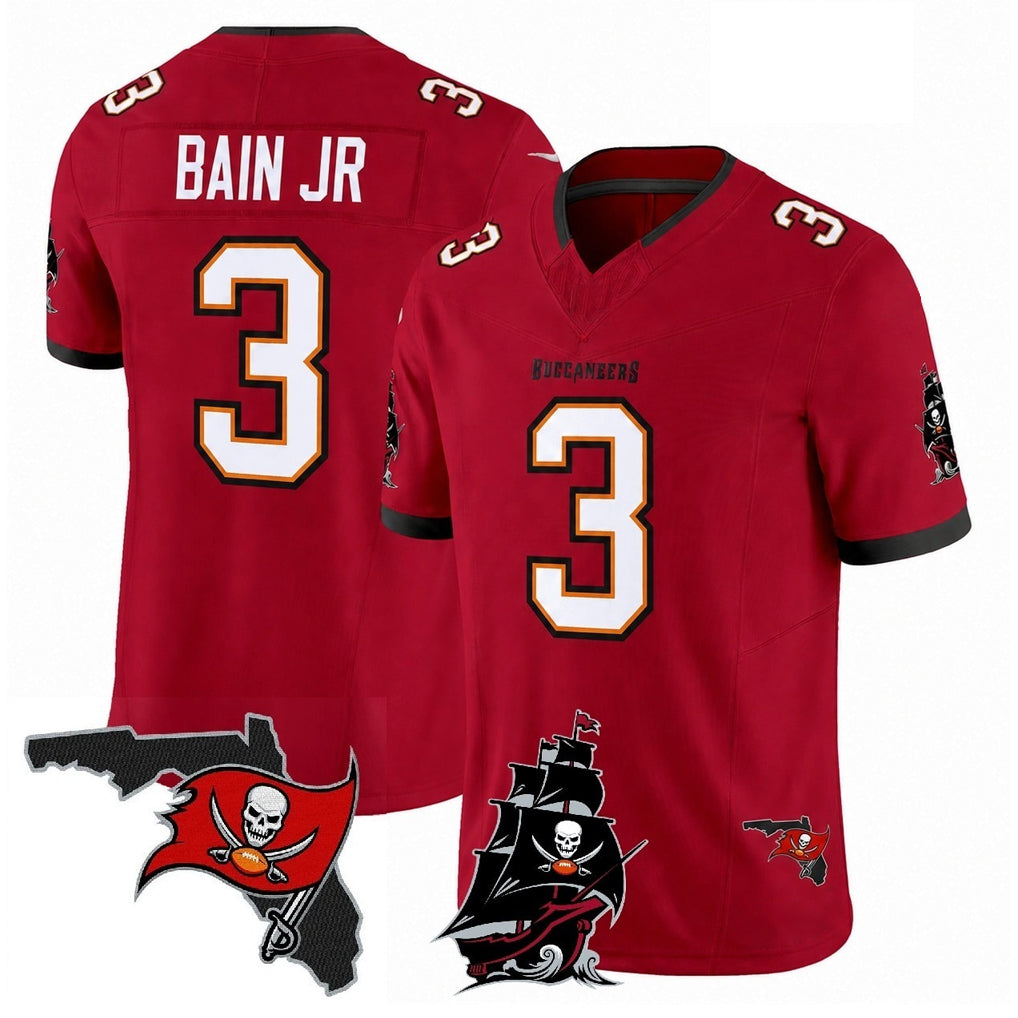 TB.Buccaneers #3 Rueben Bain Jr. Player Red Limited 2026 Season Vapor F.U.S.E. Home Game Qdoa Stitched Jerseys