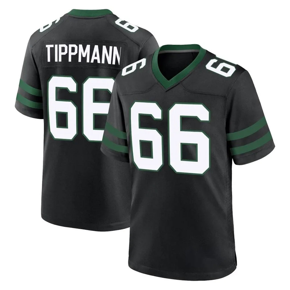 NY.Jets #66 Joe Tippmann Player Black Legacy Home Game Qdoa Stitched Jerseys