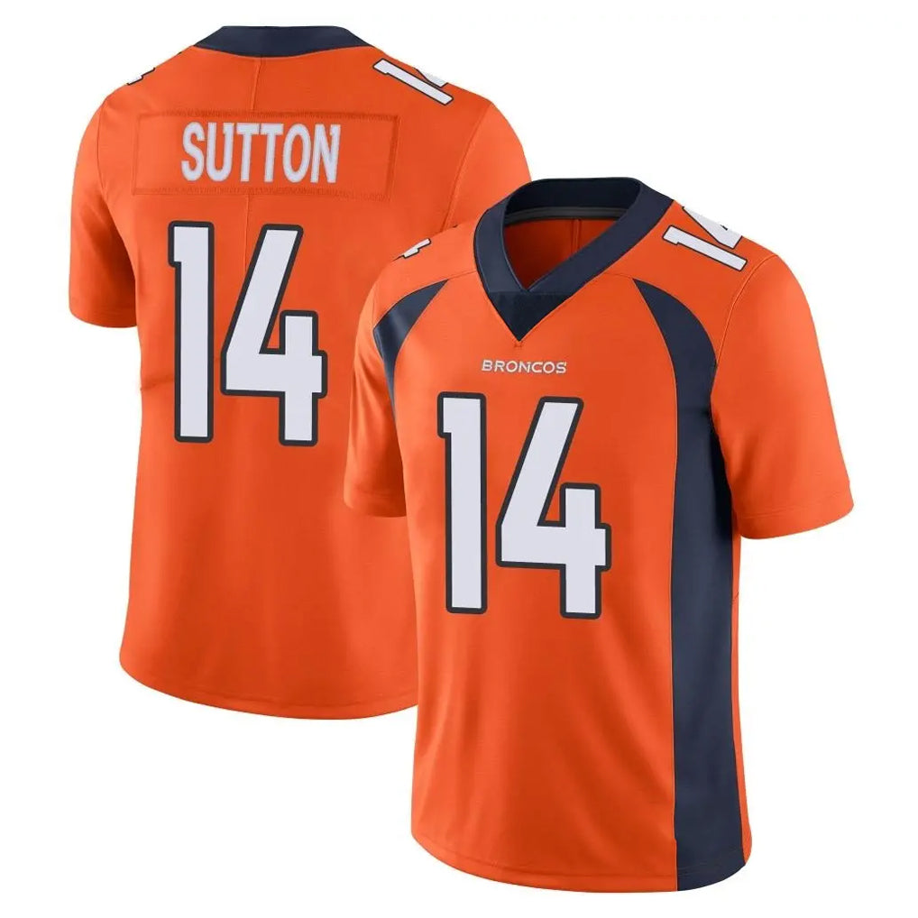 D.Broncos #14 Courtland Sutton Player Orange Color Vapor Untouchable Limited Game Qdoa Stitched Jerseys