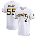 P.Pirates #55 Jason Delay Player White Home Limited Elite Qdoa Stitched Jerseys