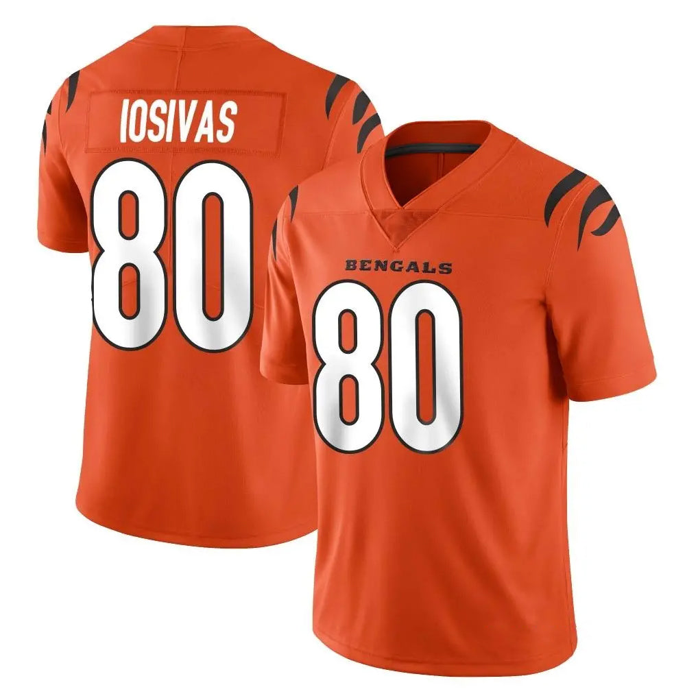 C.Bengals #80 Andrei Iosivas Player Orange Vapor Untouchable Limited Home Game Qdoa Stitched Jerseys