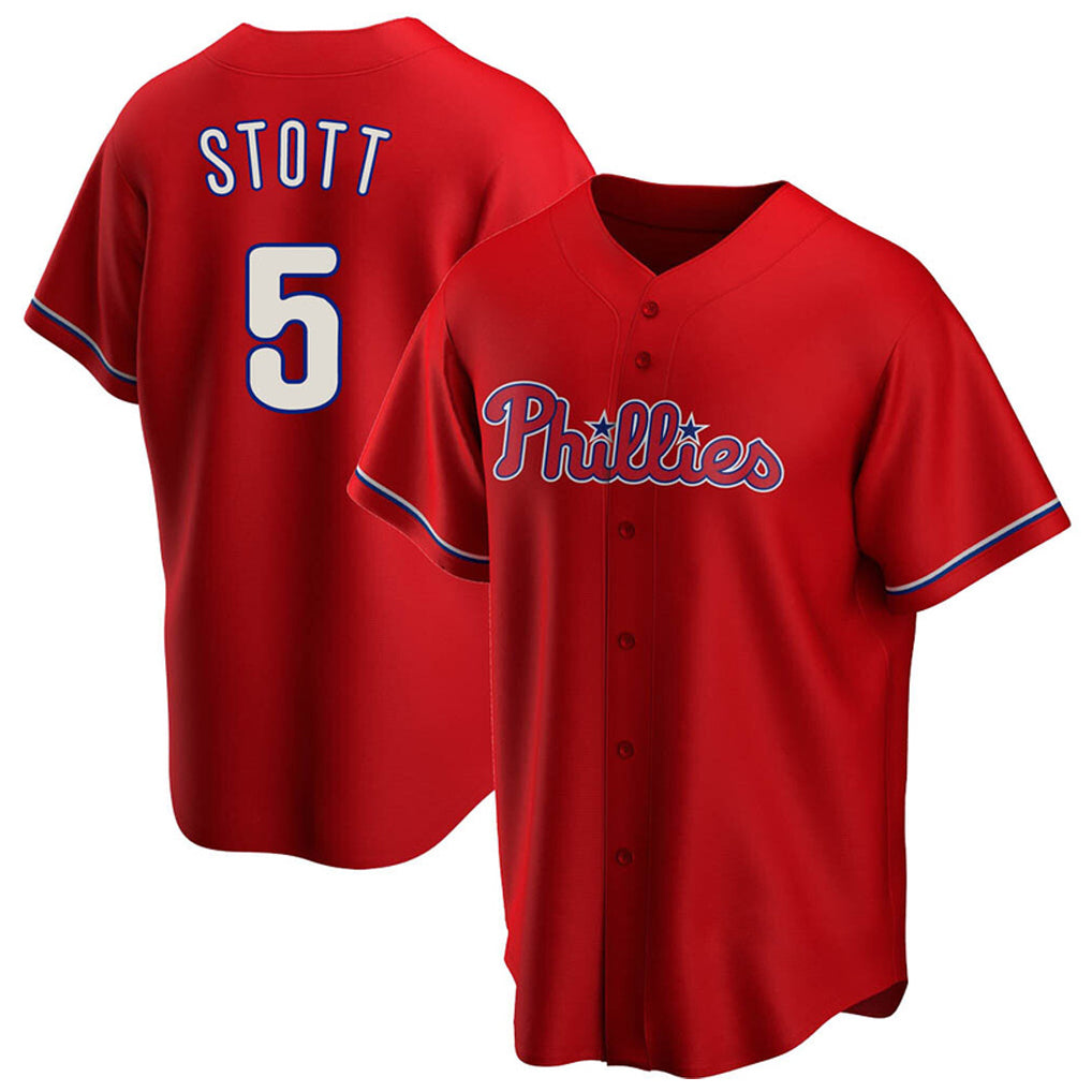 P.Phillies #5 Bryson Stott Player Red Home Game Qdoa Stitched Jerseys