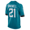 Qdoa J.Jaguars #21 Christian Braswell Teal Team Game Jersey